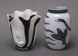 Glass Vases incl. Ulrica Vallien “Caramba”,2