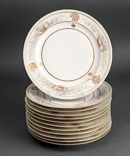Haviland France Painted Porcelain Plates, 12