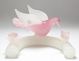 Franco Moretti Murano Glass Bird Candleholder