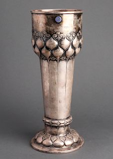 German Jugendstil / Art Deco Silver-Plate Vase
