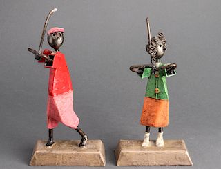 Iron And Tole Figures Of Baseball Players, 2