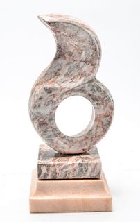 Contemporary Abstract Rose Marble Sculpture