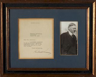 Herbert Hoover Typed Letter Signed 1952
