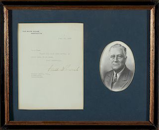 Franklin Roosevelt Typed Letter Signed 1935