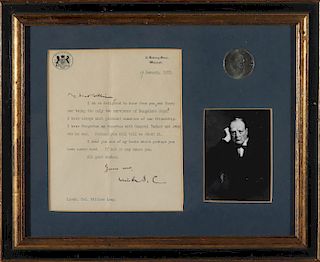 Winston Churchill Typed Letter Signed 1955