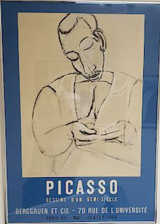 PICASSO Dessins D’Un Demi-Siecle Mourlot Ltd Ed 1000 Lithograph Poster 1956 MINT
