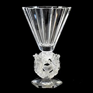 Lalique "Mesanges" Vase