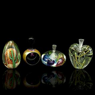 4 pc Assorted Signed Art Glass