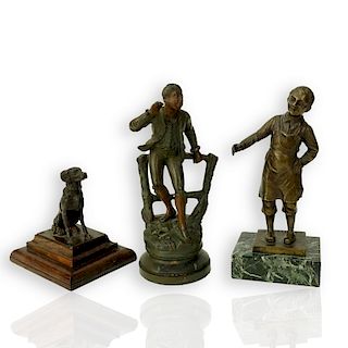 Three (3) Antique Figural Bronze Sculptures
