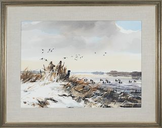 Eldridge Hardie (b. 1940) Breaking Water- Broadbills 