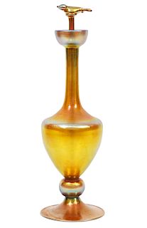 Rare Steuben Gold Aurene Perfume Bottle