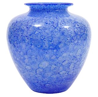 Steuben Blue Cluthra Vase by Frederick Carder