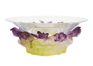 Daum Crystal Iris Bowl New in Box