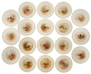 18 Royal Worcester Wild Game Plates by Stinton