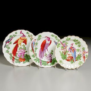 (3) English Bow or Chelsea Porcelain Dishes