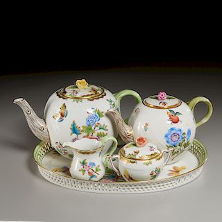 Herend Porcelain (5) Piece Tea Service