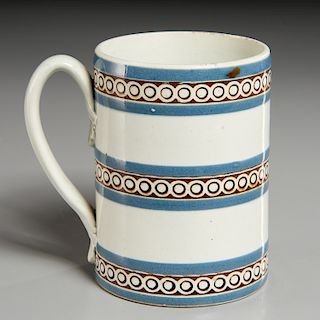 English Russet-Banded Mochaware Mug