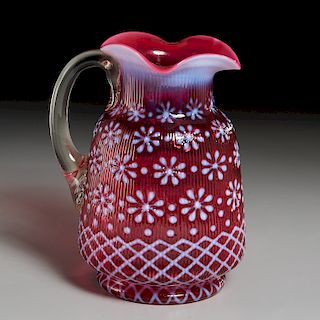 "Christmas Snowflake" Ribbed Water Pitcher