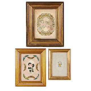 (3) Victorian Painted Paper Lace Valentines