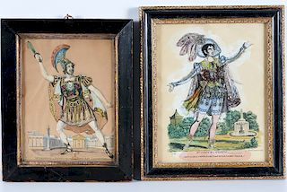 (2) Tinsel-Embellished Theatrical Lithographs