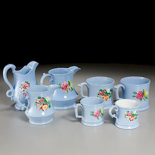English Pale-Blue Staffordshire Collection