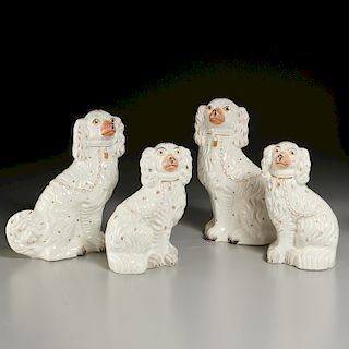 (2) Pairs Large Staffordshire Poodles