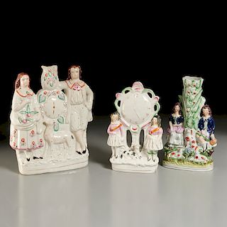 (3) Staffordshire Figural Groups