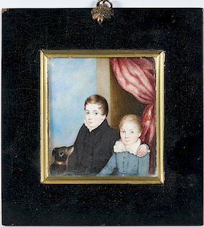 British School (19th c.), Double Portrait
