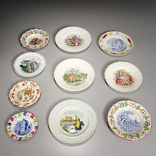 English Stoneware Child's Plate Collection
