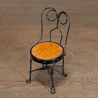 Wrought-iron child's bistro chair