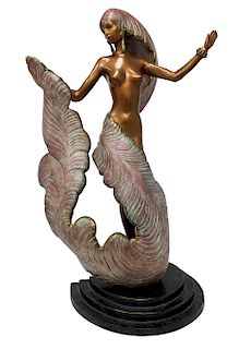 Erte (1892-1990) "Folies Bergere" Bronze