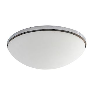 Lámpara de techo. SXX. Diseño circular. En metal. Electrificada con luz interna. Con pantalla de vidrio esmerilado. 14 x 40 cm. Ø