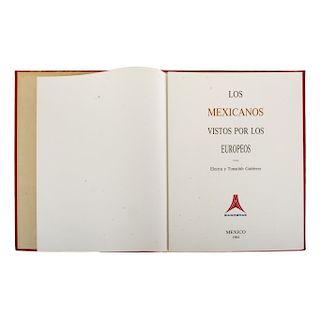 Los Mexicanos Vistos por los Europeos. Gutiérrez, Electra y Tonatiuh. México: Banobras, 1984. 18 p. + 31 láminas. Ed...
