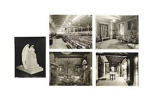 Guillermo, Kahlo. Interiores de Casa y Fábricas - Escultura de Adolfo Ponzanelli. México, años 20's y 30's. Fotografías. Pzas: 21.