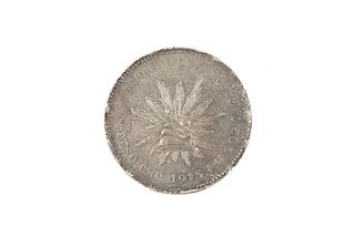 1 Peso, "Ejército del Norte". Chihuahua, México, 1915. Plata ley 902.7, 38 mm.