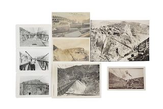 Mina de la Ojuela. Durango, segundo mitad de Siglo XX. Tres postales; Cinco fotografías, 13 x 9 cm. (3) 12.5 x 17.5 cm. Piezas: 8.