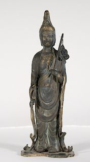 Reliquary Bronze Figure of Guanyin Bodhisattva