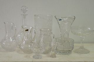 Group, 10 Pieces Cut Crystal & Glass