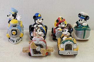 6 Disney Schmid Mickey Mouse Musical Figurines