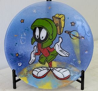 Marvin The Martian Fused Glass Platter 8/50