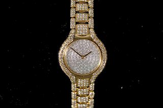 Ebel 1911 18k YG Watch with Factory Diamonds