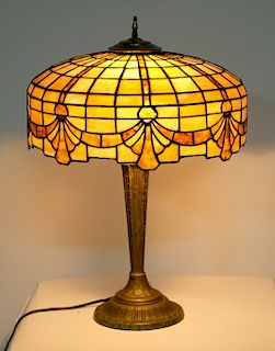 Rainaud Stained & Leaded Glass Table Lamp