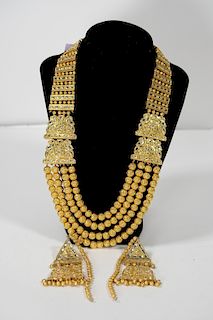 Imperial 22k YG Necklace and Earring Set