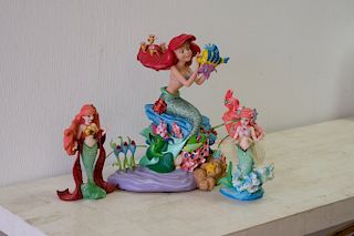 Disney Medium Fig Little Mermaid w/3 Figurines