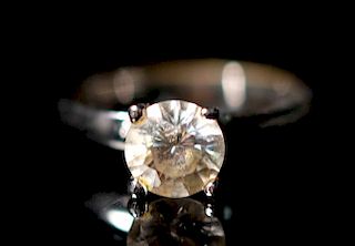 14k WG .60 ct Solitaire White Diamond Ring SZ 5.25