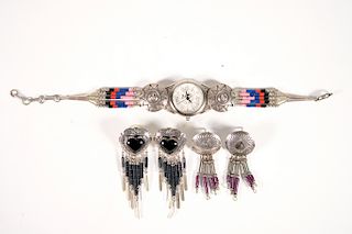 Native American Style Collezioni Watch w/Earrings