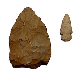 (2) Prehistoric Stone Tools/Points