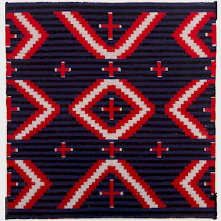 Navajo Moki Polychrome Woven Blanket