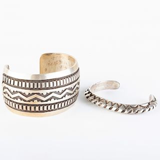Two Emerson Silver Cuff Bracelets