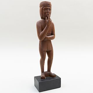 Kwakiutl Carved Wood Figure of a Chief